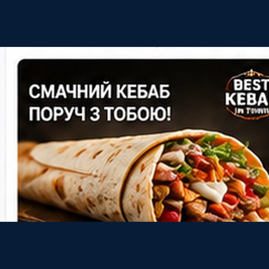 Приклад креативу для локальної кебабні.